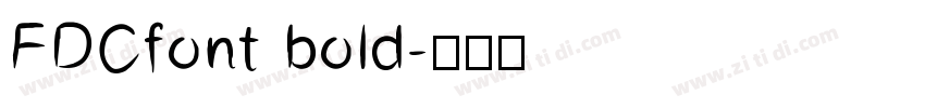 FDCfont bold字体转换
